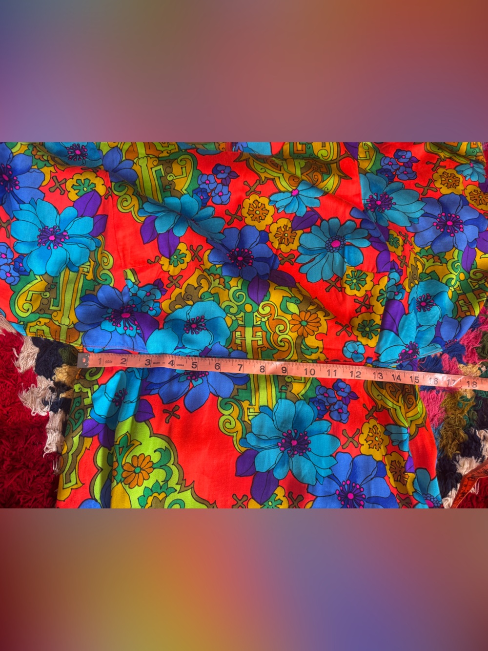 70s Vintage Hawaiian Tops Neon Floral Honeymoon Set - Picture 5 of 12